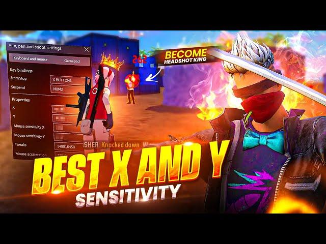 Best SECRET X And Y Sensitivity Settings For No Recoil X&Y Free Fire PC | Bluestacks 5 | Msi 5