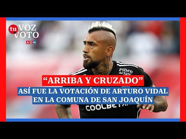 "ARRIBA Y CRUZADO": Así fue la primera votación de Arturo Vidal en la comuna de San Joaquín