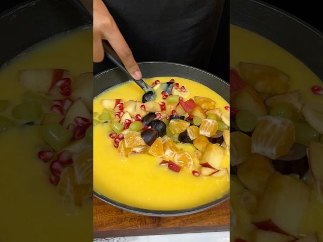 Fruit Custard ASMR Cooking #shorts #food #cooking #asmr #recipe #crunchytreats #ramadan