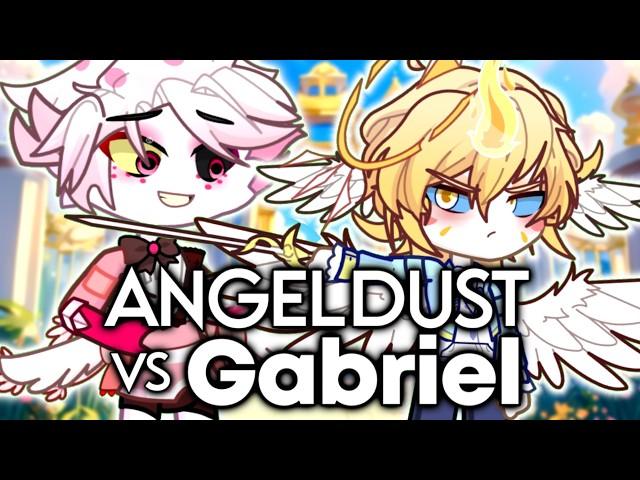 If God : Angel Dust Vs Gabriel Morningstar || Hazbin Hotel Gacha Animation ||