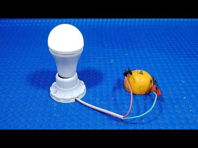 How to generate free electricity with lemon (Light a LED bulb) | Simple Tips