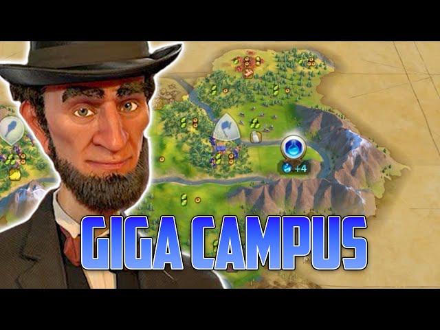 The Giga Campus start location - Civ 6 - Abraham Lincoln