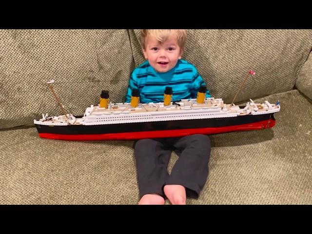 Little Boy Builds Lego (Cobi) Titanic