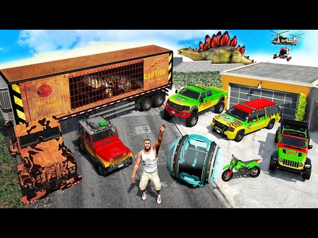 Collecting JURASSIC VEHICLES in GTA 5!