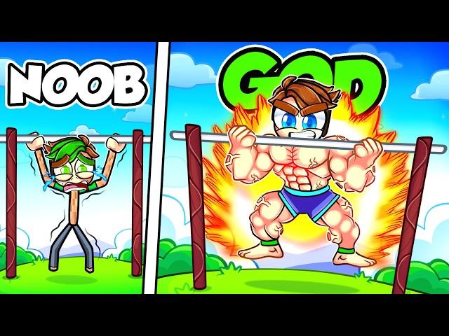 Upgrading NOOB to GOD in Roblox Muscle Race Clicker