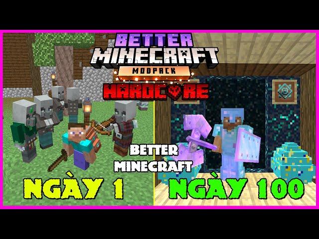 MINECRAFT TÓM TẮT 100 NGÀY BETTER MINECRAFT SIÊU KHÓ