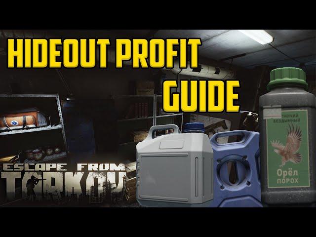 COMPLETE HIDEOUT PROFIT GUIDE- Escape From Tarkov Hideout Money Making, Skills, and Production