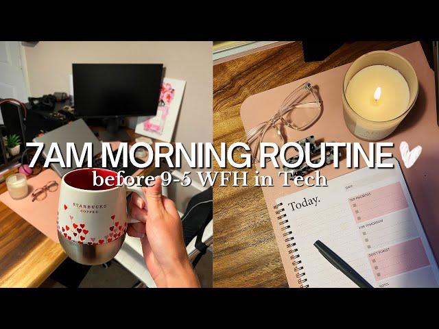 WFH Morning Routine | Working 9-5 in Tech Sales from Home Vlog