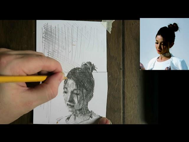 How to make a drawing of a girl - Graphite pencil