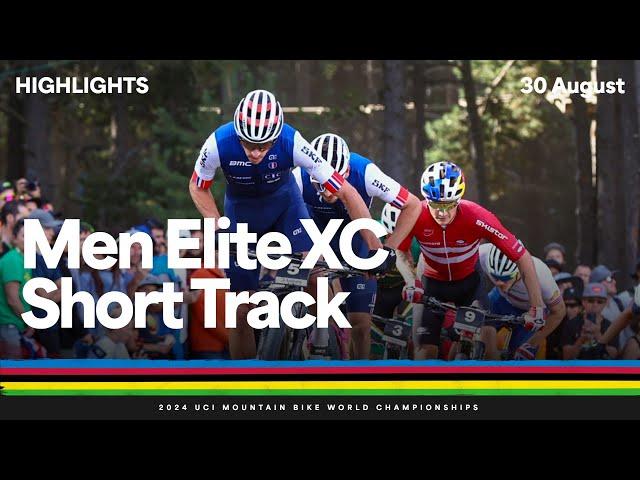 Men Elite Cross-country Short Track Highlights | 2024 UCI Mountain Bike World Championships