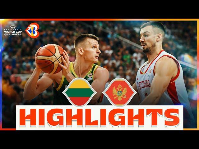  LTU -  MNE | Basketball Highlights - #FIBAWC 2023 Qualifiers