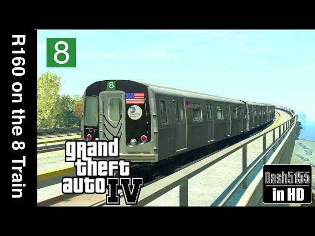 Riding an R160 on the 8 Train - GTA IV