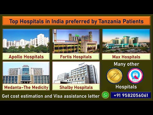 Tanzania Patients' preferred Top Indian Hospitals for Medical treatment in India. #tanzania