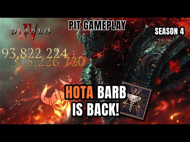 HotA Barb is back! Bash HotA Pit Blasting - Season 4 Diablo 4