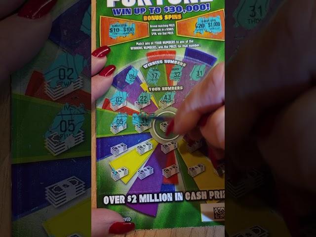 WIN!  Scratch Off Ticket Wheel of Fortune Carnival Cruise Ship Panorama Casino