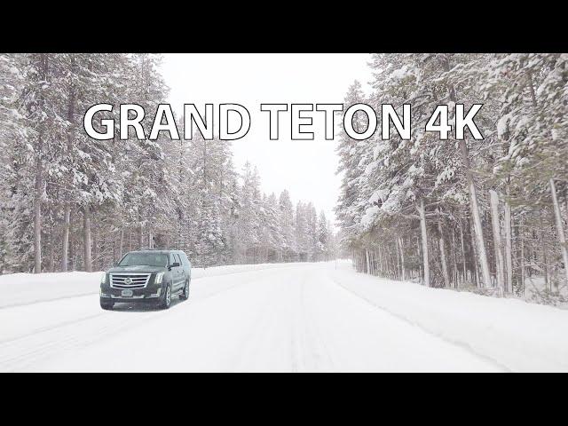 Grand Teton National Park 4K - Scenic Drive - Wyoming USA