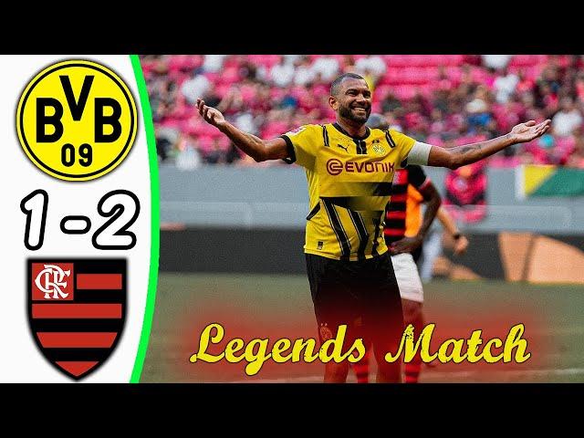 Borussia Dortmund Legends - Flamengo Legends 1:2 - All Goals & Highlights - Tribute to the King Pele