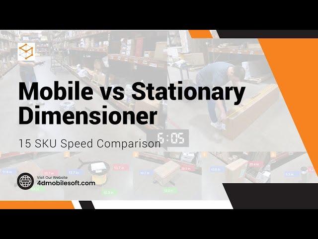 xDIM Mobile Dimensioning versus Stationary Dimensioner: Speed Comparison