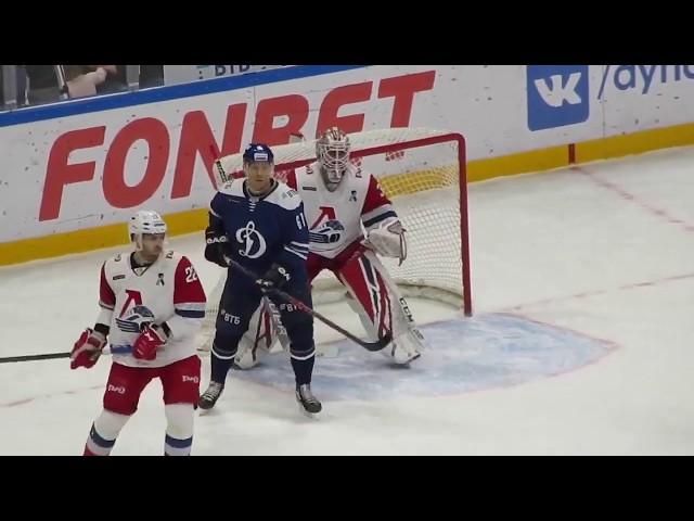 Ilya Konovalov № 32 in action during the Dynamo@ Lokomotiv hockey game/ Edmonton Oilers prospect