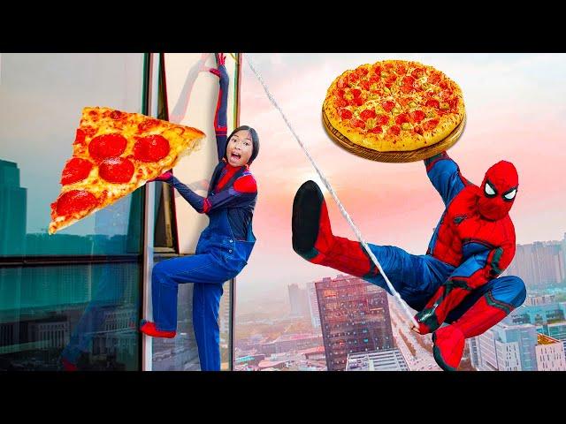 Wendy and Spiderman Pizza Delivery for Superheroes | Kids Helping Others