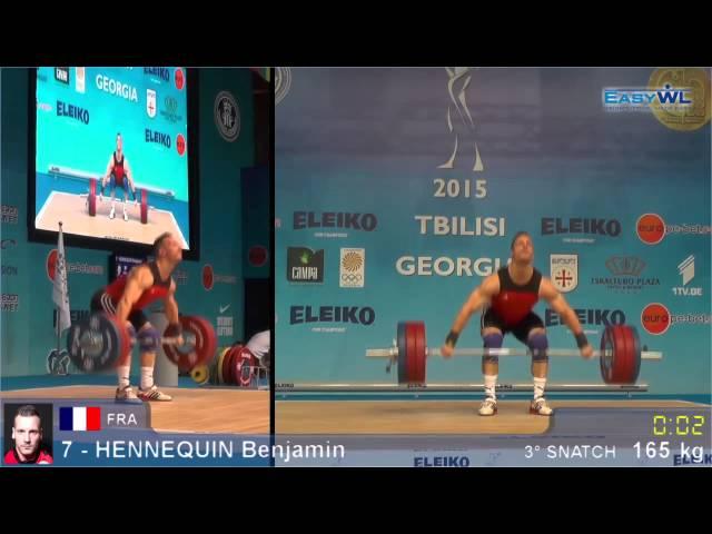 Benjamin Hennequin: snatch 165 kg
