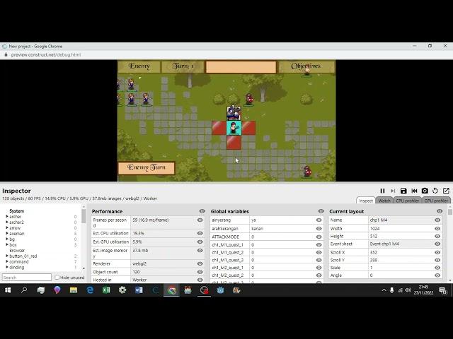 Bikin game turn based strategy, mirip fire emblem di construct 3. Nambahin pasukan berkuda