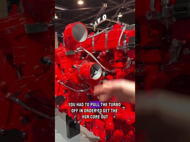 Cummins engine new x15 updated the design to move the EGR cooler to the top