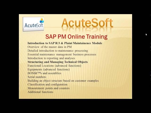 SAP PM Online Training