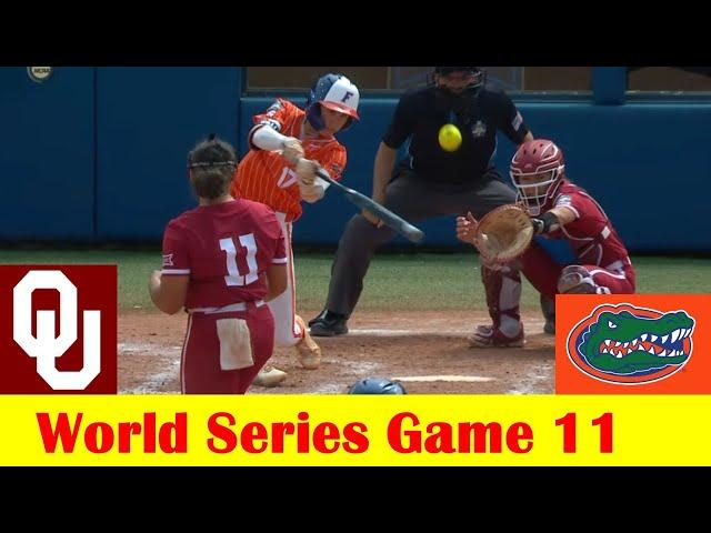 #4 Florida vs #2 Oklahoma Softball Highlights, 2024 NCAA World Series Game 11