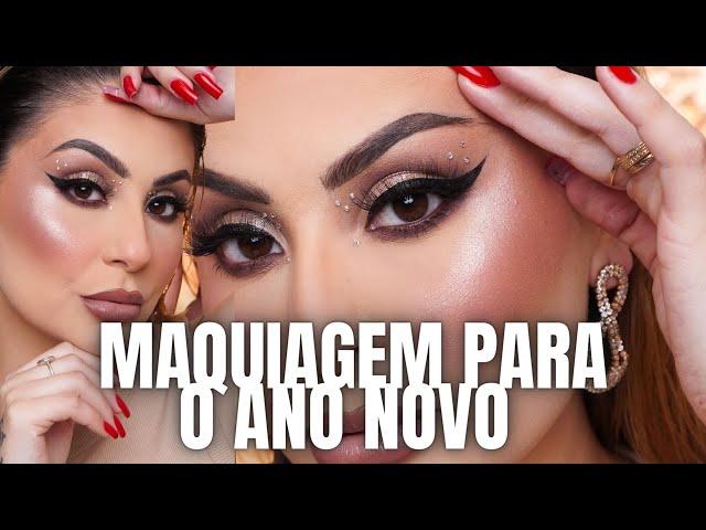 Tutorial de maquiagem com pedrinhas para o Ano Novo!!!