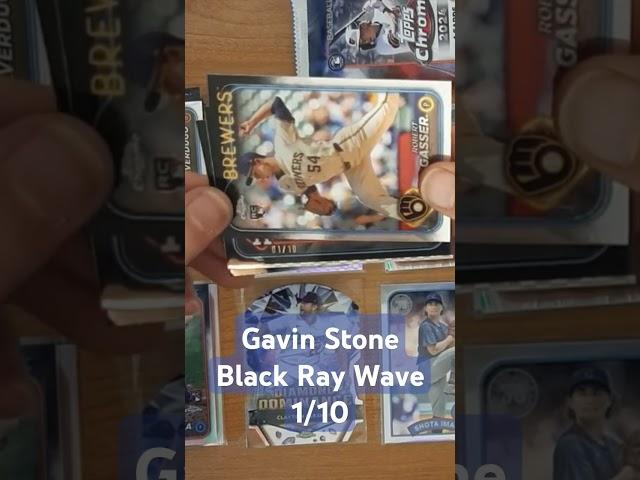 2024 Topps Chrome Update Dodgers Gavin Stone Black Ray Wave 1/10