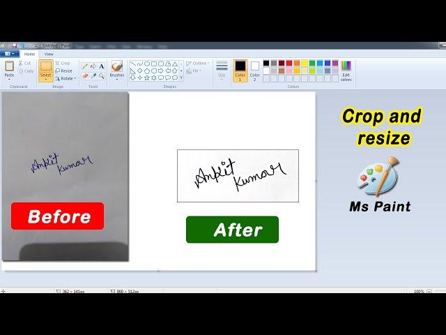 How to resize and crop in Ms Paint Edit Picture in Ms Paint