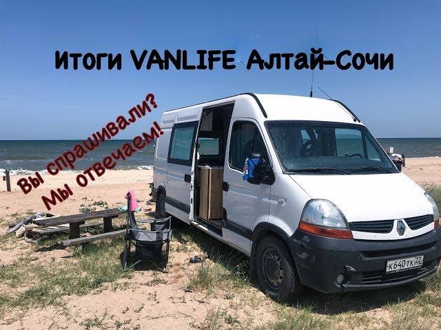 Итоги VANLIFE Алтай-Сочи на самодельном автодоме. Ответы на вопросы о доме на колесах своими руками.