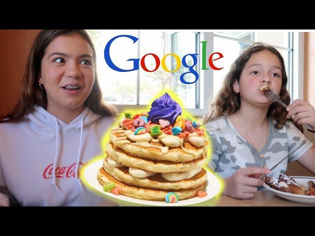 LETTING GOOGLE DECIDE WHAT WE EAT FOR 24 HOURS | SISTER FOREVER