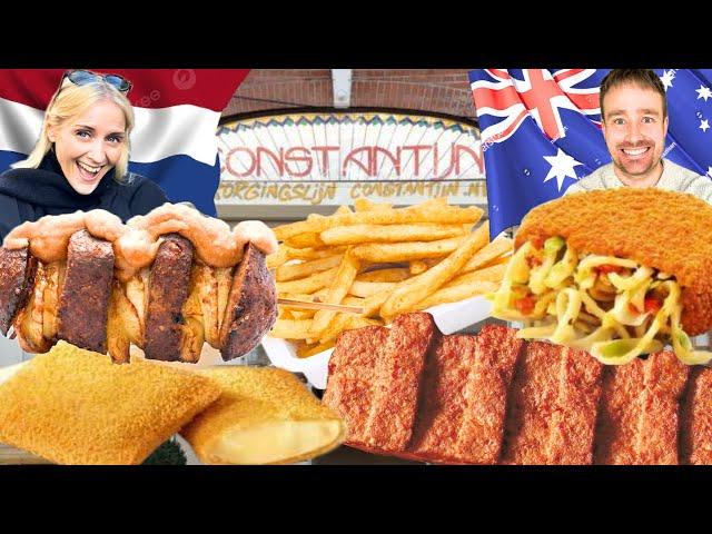 An Aussie Tries Dutch Snackbar Food!