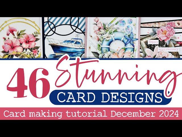 How to make easy beautiful HANDMADE CARDS | 2024 Card Making Tutorial with dies & patterned papers