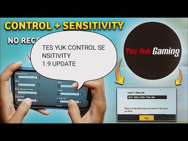 1.9 NEW UPDATE TES YUK CONTROL SENSITIVITY CODES BGMI CONTROL SENSITIVITY CODES#BGMI SETTINGS#pubg