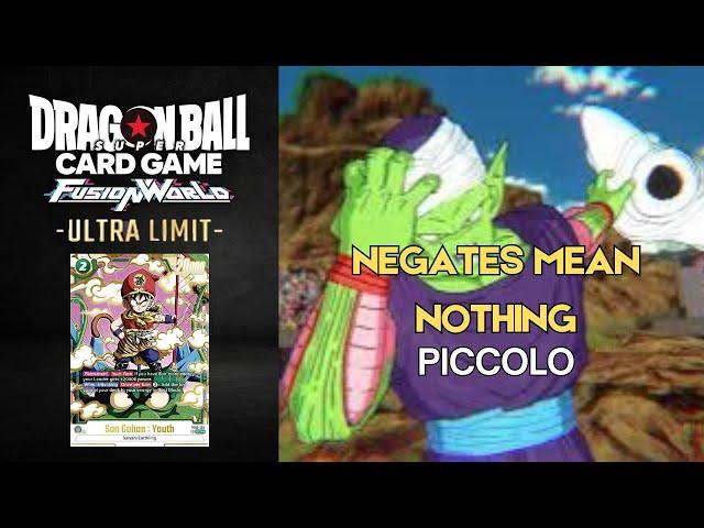 (Dragon Ball Super Card Game Fusion World) Negates can't stop me! Piccolo vs Goku UI