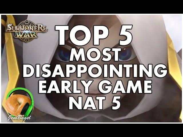 SUMMONERS WAR : TOP 5 DISAPPOINTING EARLY GAME NAT 5's