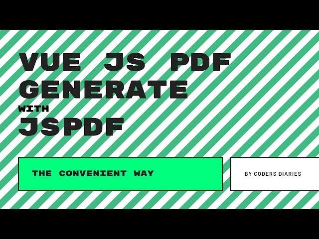 Vue JS PDF generate with jsPDF