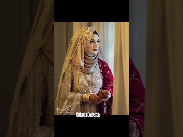 Bridal hijab look design 2023#newvideo #bridalhijab  #wedding #decoration #design