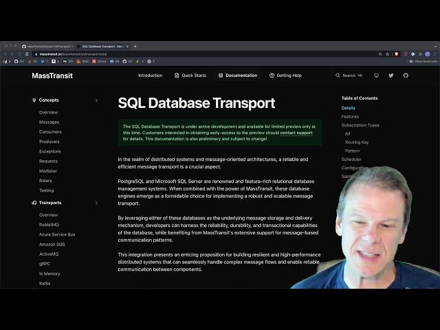 MassTransit SQL Database Transport - Sneak Preview