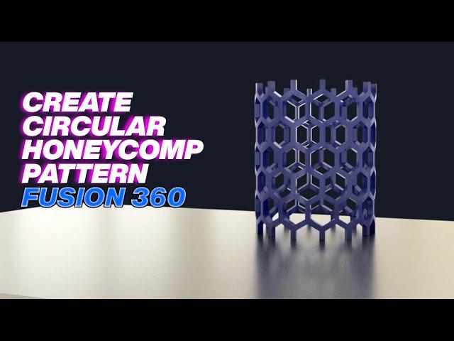 Circular hexagonal honeycomb like pattern in fusion 360