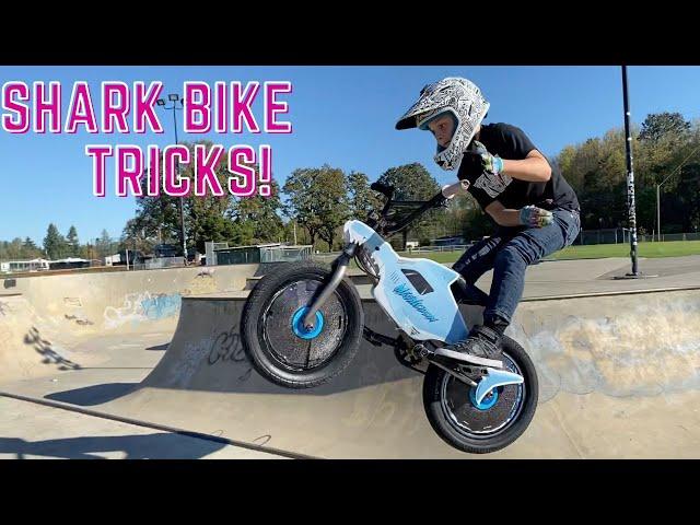 Riding a Shark Bike! Monster Jam Megalodon RC vs Megalodon BMX!!