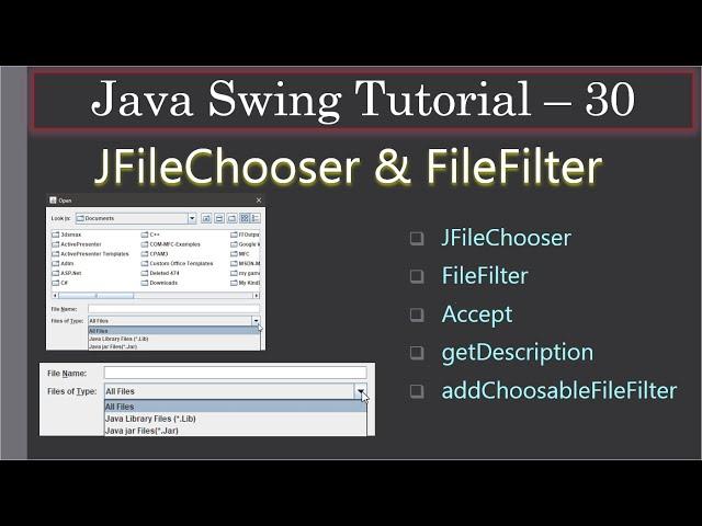 JFileChooser with File Filters | Part 3 Eclipse Demo | Java Swing Tutorial #31