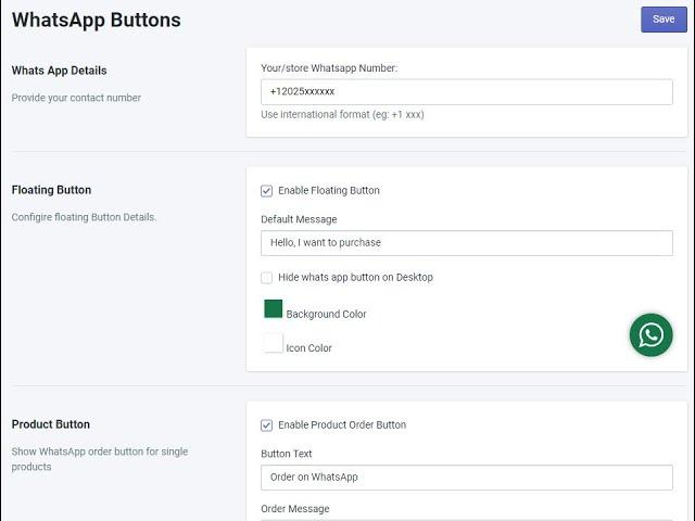 WhatsApp Floating Button for WordPress & WooCommerce