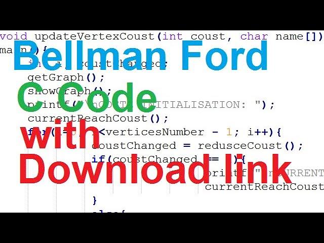 bellman ford c code(with download link)