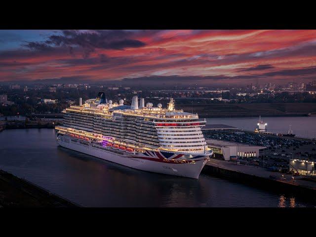 Live Stream: IONA by P&O Cruises in Hamburg - Evening Lights at Steinwerder Pier 