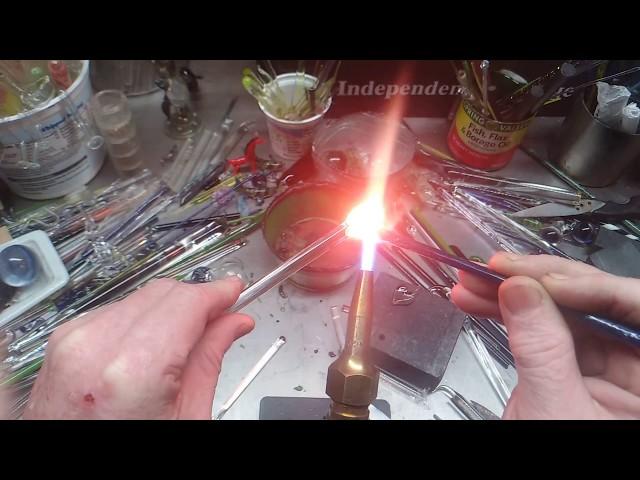 a few simple glass hacks on a budget torch with boro glass and  making hearts