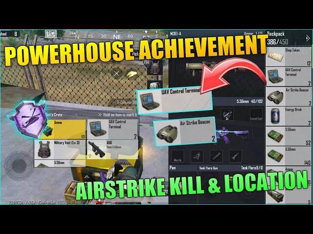 UAV Airstrike Device location In payload Map | Bgmi Payload Powerhouse Achievement Complete